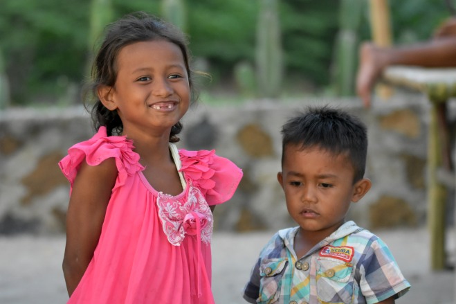 Children on Satonda Island, Indonesia